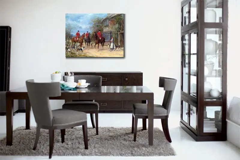 Goede Landschappen Art Heywood Hardy Olieverfschilderijen Reproductie EEN Halt Op De Herberg Handgeschilderde Wall Decor