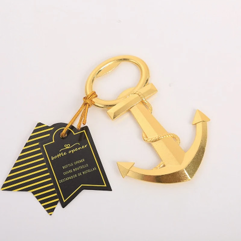 

The New Golden Navigation Anchor Opener Boat Anchor beer Opener Wedding Shower Favors Present Gift 50 pcs