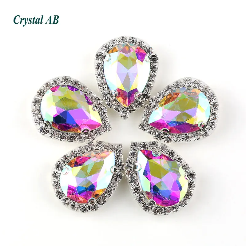 crystal AB 10 шт./пакет форма dr Красочные Стразы Faltback Стекло с кристальными пуговицами на камнях Применение набор «сделай сам» для Костюмы аксессуары - Цвет: crystal AB
