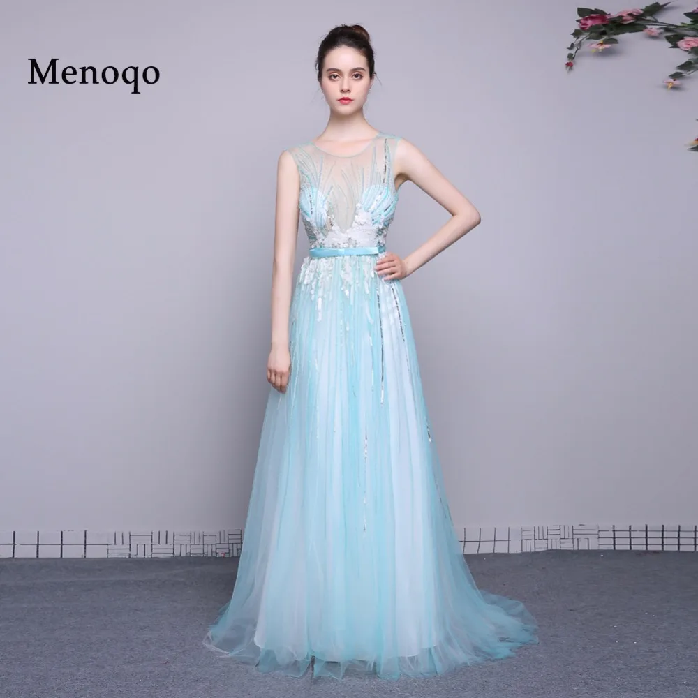 100% реальные фотографии новая линия Выпускные платья Длина пола Sheer Средства