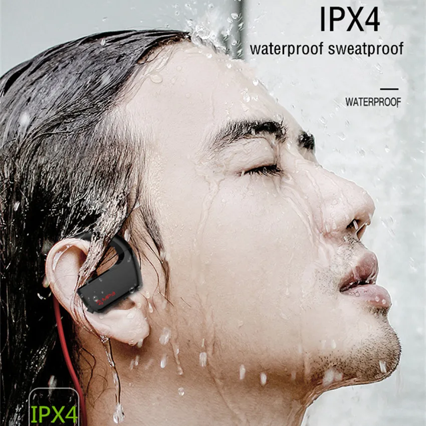 J2 IPX4 водонепроницаемый Mp3 музыкальный плеер 8 ГБ + беспроводные Bluetooth наушники