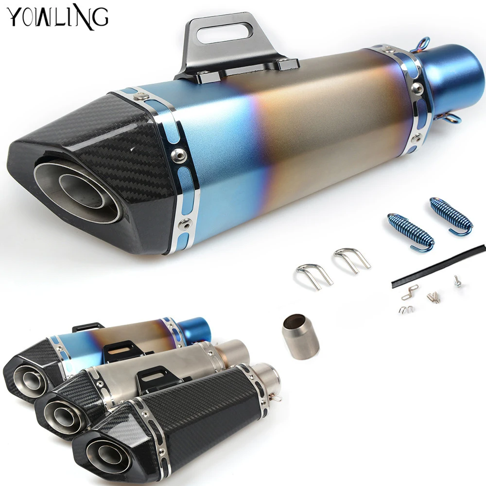 Universal Motorcycle Real carbon fiber exhaust Exhaust Muffler pipe For Honda CBR600 F2/F3/F4/F4i 1991-2006 CBR 600 RR 2003-2008