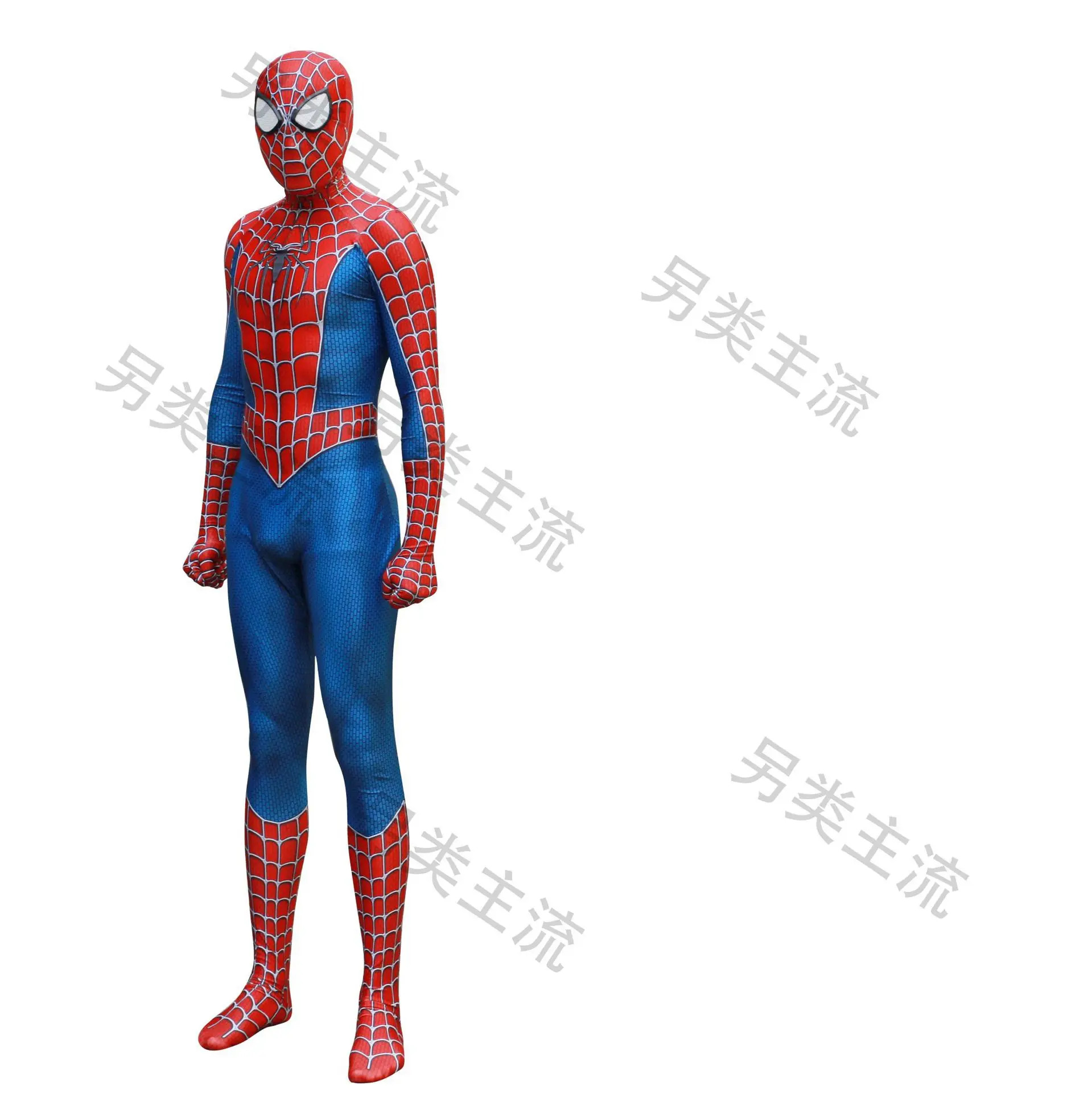 mask non removable Детский Взрослый костюм паука 3 Raimi человек паук косплей костюм человек паук костюм супергероя Боди Комбинезоны Zentai для мальчиков - Цвет: mask non removable