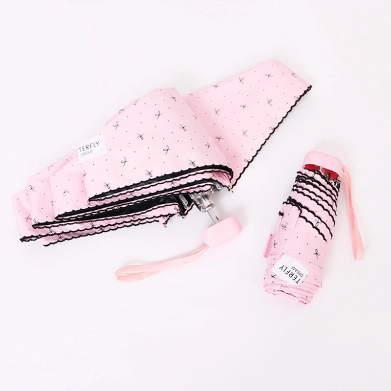 Женские складные мини-Зонтики суперлегкие и маленькие зонтики от солнца