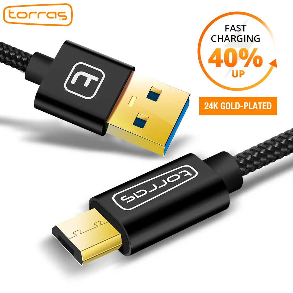Torras Micro USB кабель Android плетеный нейлоновый Зарядное устройство быстрая зарядка