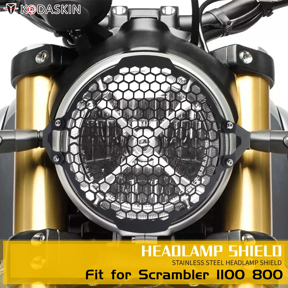 

KODASKIN Motorcycle Front Headlight Protection Cover Accessories for Ducati Scrambler 1100 Scrambler 800 2015-2018