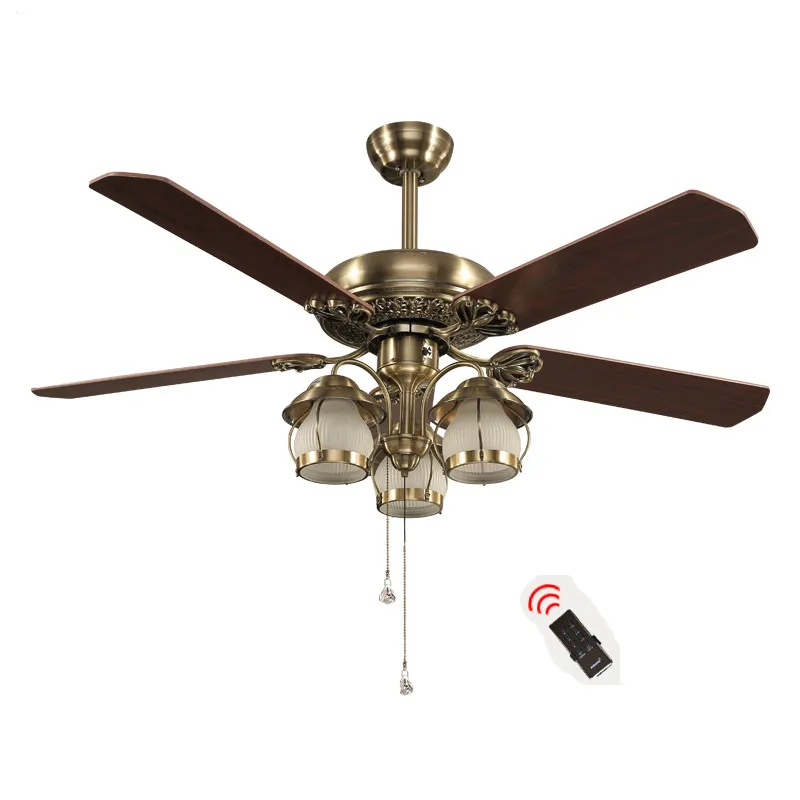 Eusolis 50 Inch Ceiling Fan With Lights Remote Control Dekoratif Fanus Lamp Moderne Plafond Ventilator | Лампы и освещение