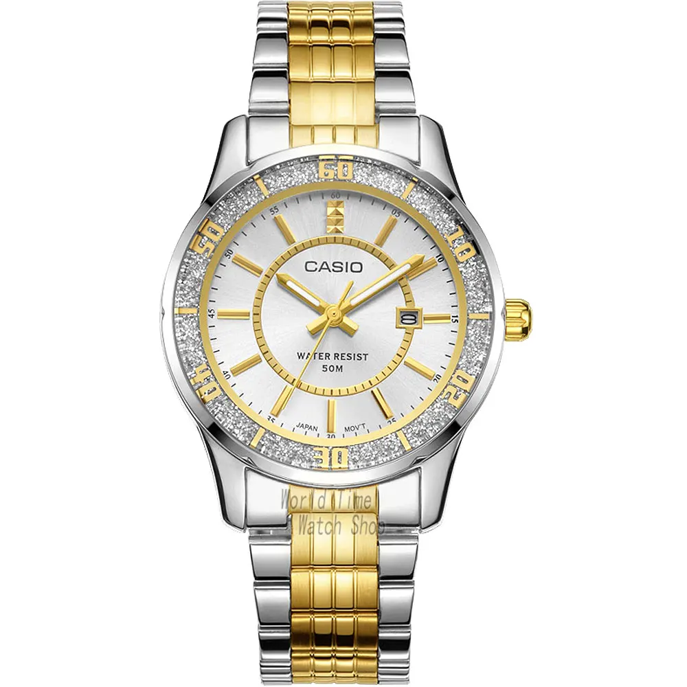 Casio часы женские часы лучший бренд класса люкс 50 м Водонепроницаемый Кварцевые женские часы женские Подарки Часы Спортивные часы relogio feminino reloj mujer montre homme bayan kol saati zegarek damski LTP-1358 - Цвет: LTP1358SG7A-1