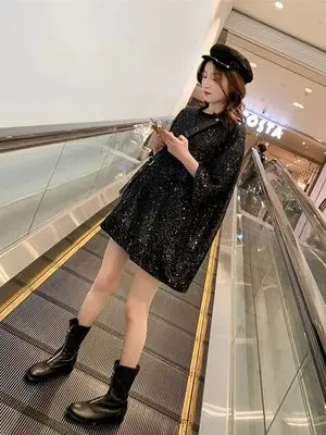 Корейская мода с блестками короткий рукав Футболка женская летняя одежда Harajuku хип-хоп свободные длинные топы Футболка школьная уличная