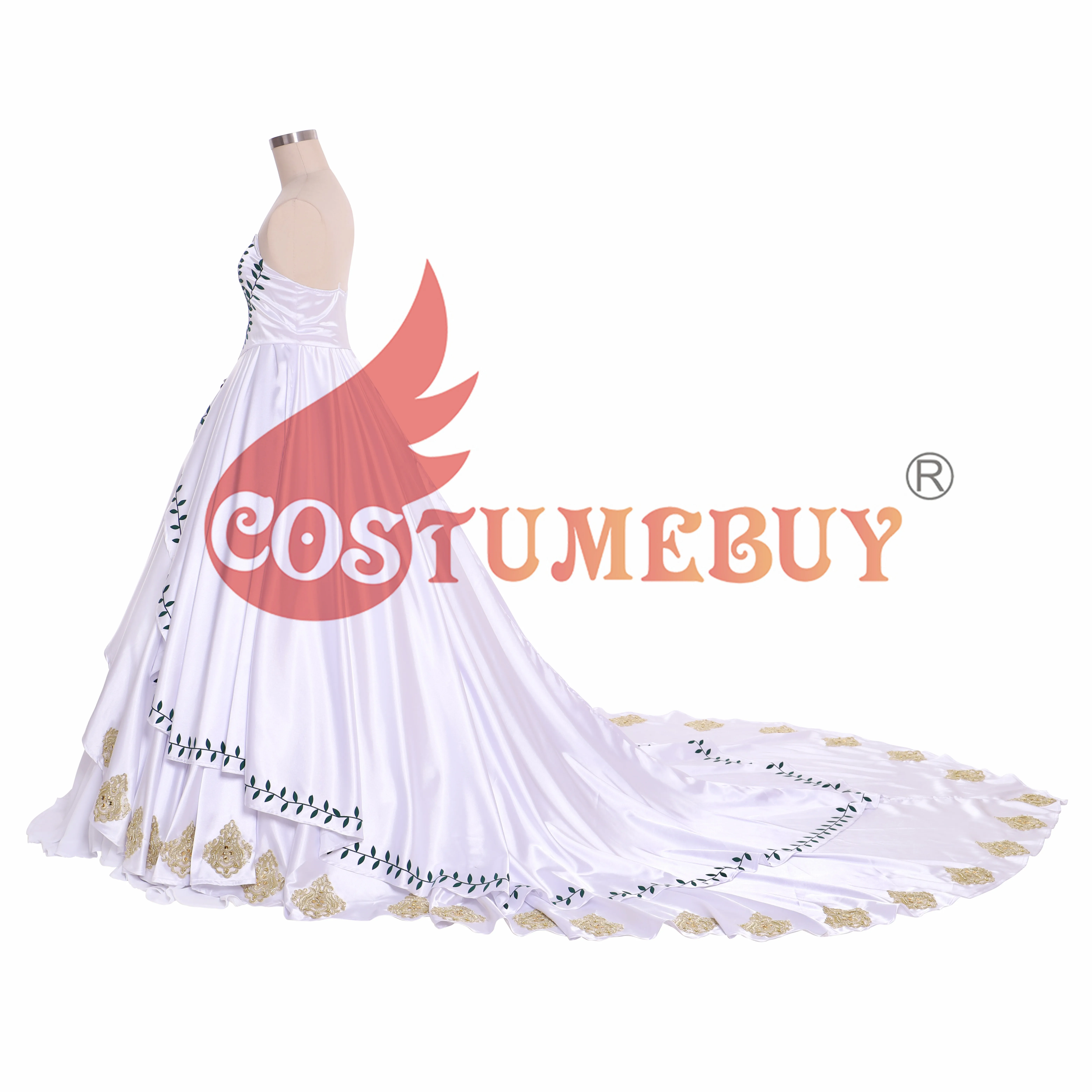 CostumeBuy/игра Final Fantasy IX FF9 гранат Til Alexandros платье принцессы карнавальный костюм белые