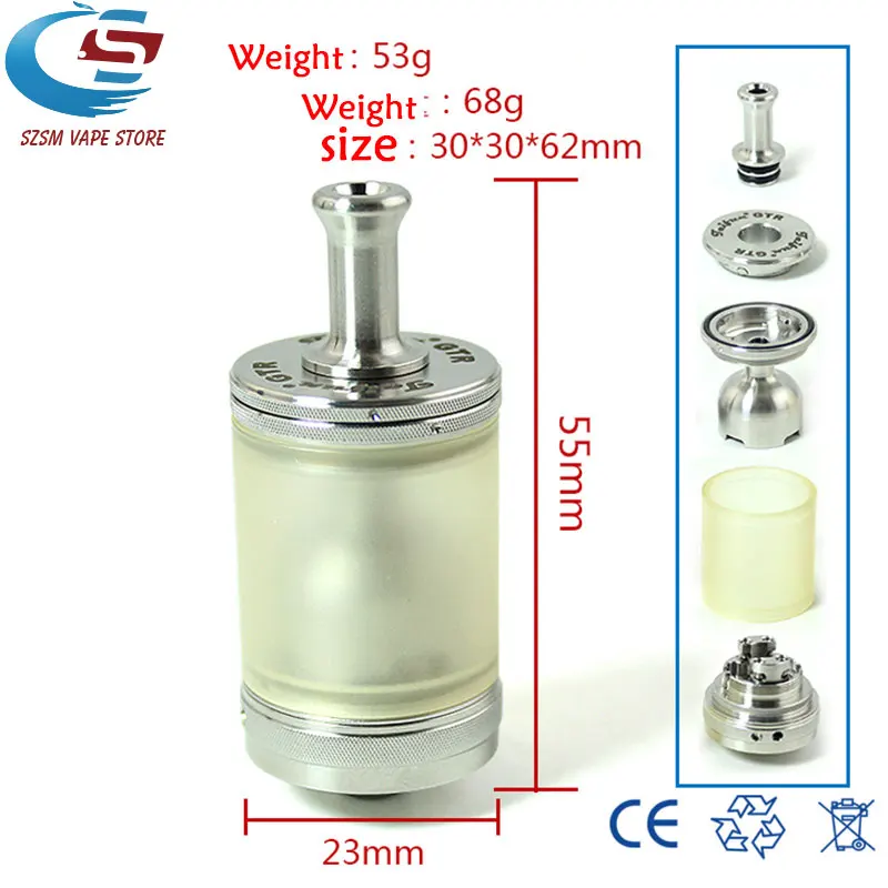2 шт. электронная сигарета YFTK style Taifun GTR RTA 23 мм емкость 4 мл высокое и среднее