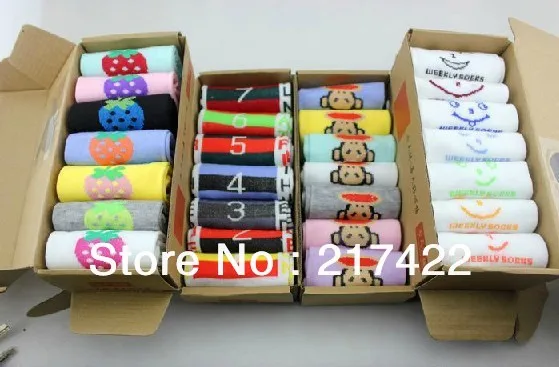Fashion sock women and men 7pairs/lot lovers socks 14 patters for selection | Женская одежда