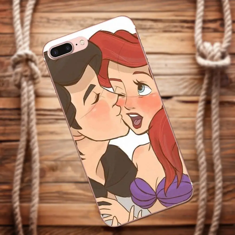 Vvcqod высококачественные аксессуары для телефонов чехол Ариэль и Эрика iPhone X 4 4S 5 5C