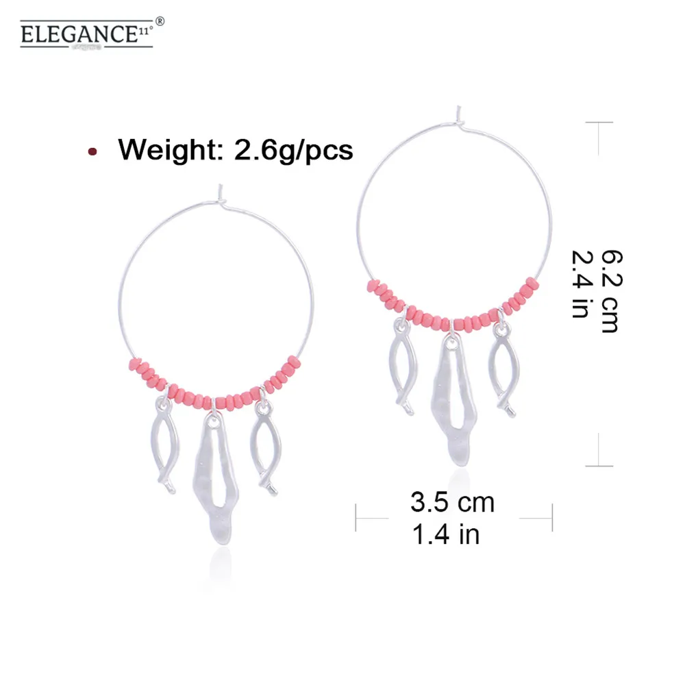 

ELEGANCE11 Golden Hoop Earring for Women Lovely Pendant Earrings Party Earrings Jewelry Gift