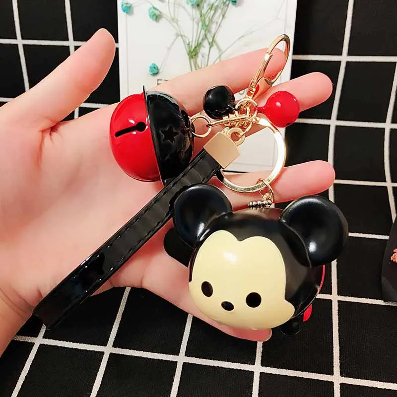 Брелок для ключей с героями мультфильмов Микки ПВХ 1 шт. мини фигурка аниме кольцо