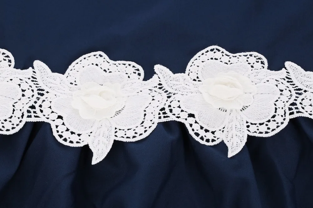 Uncinba Лето 2017 г. платье Для женщин Кружево Лоскутные Цветы короткий рукав o