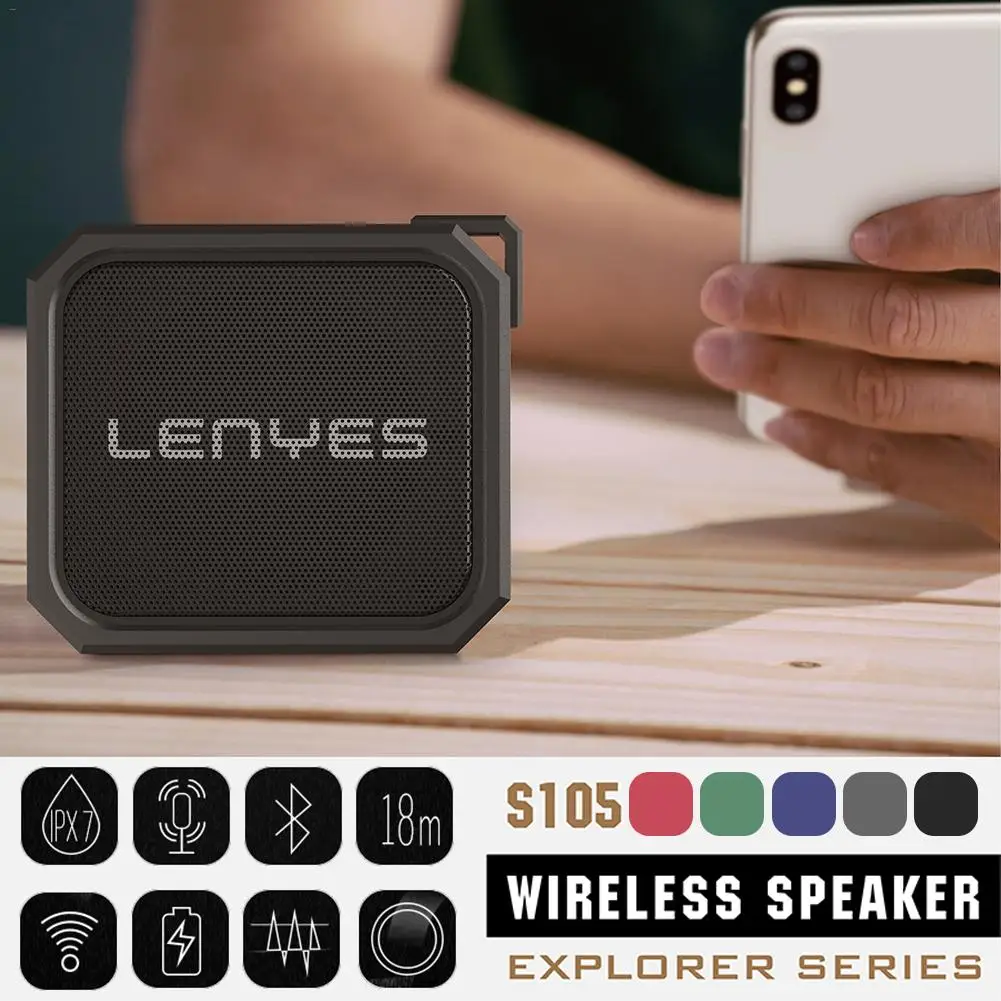 Lenyes беспроводной Bluetooth динамик Водонепроницаемый Анти падение сабвуфер 360
