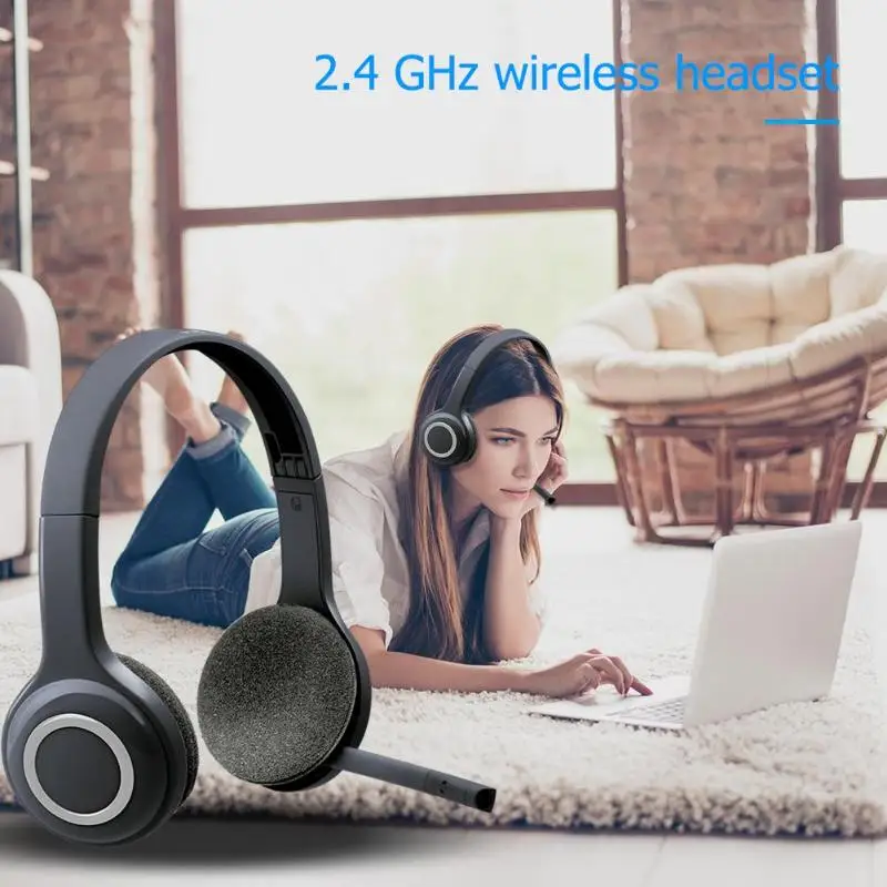 Logitech H600 2,4 GHz Беспроводная гарнитура наушники с микрофоном для ПК белый