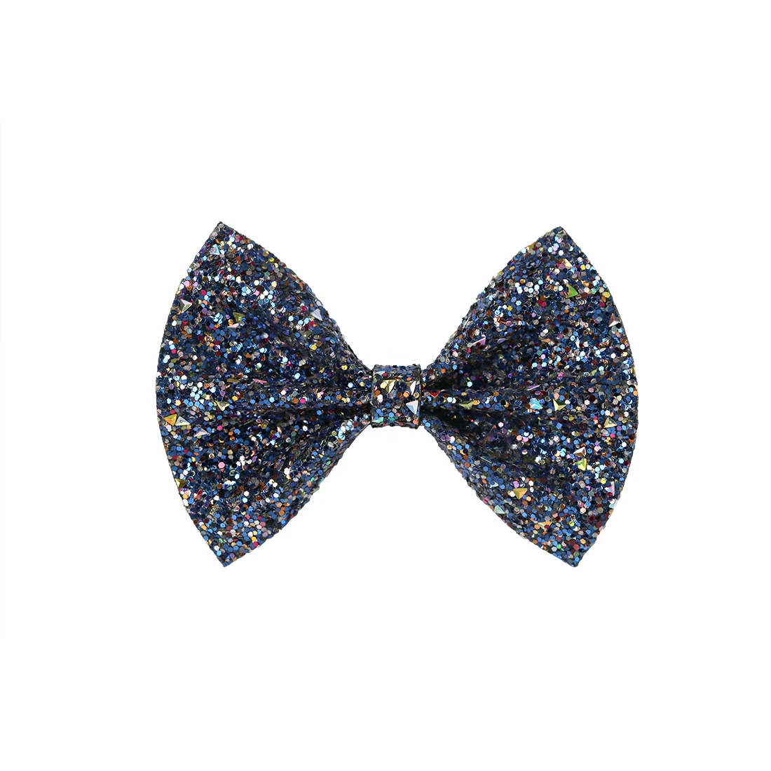 16 шт./лот 4 дюйма бантики для волос с пайетками без зажимов Blingbling Bowknot DIY кожаные