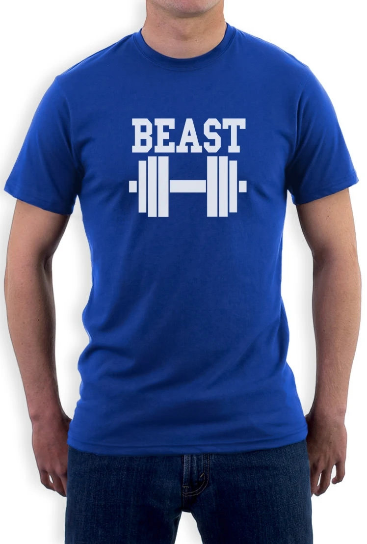 Футболка для тренировок с надписью Beast Гантели | Мужская одежда