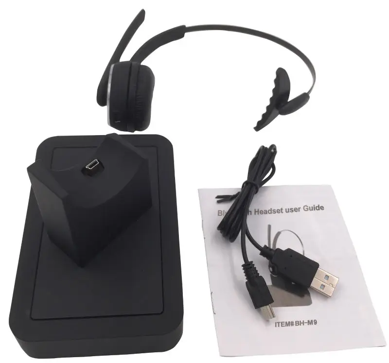 Профессиональная bluetooth-гарнитура с шумоподавлением Беспроводные наушники с микрофоном и зарядной док-станцией для компьютерного сервисного центра и т. д