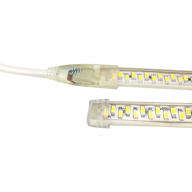 Гибкая Водонепроницаемая светодиодная лента SMD 5730 220 В 100 л/м 1 м 2 3 5 10 15 17 20 50