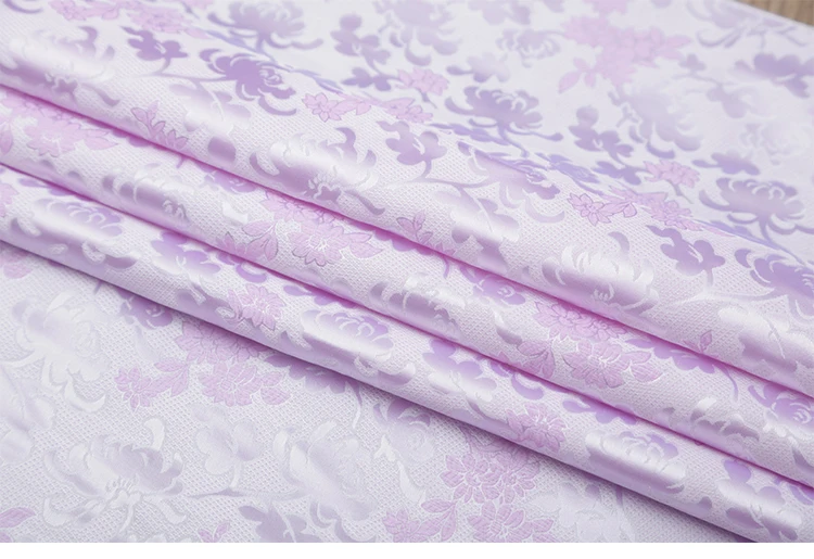 Фиолетовый цветок парча Атласная Ткань Дамаск жаккард одежда костюм обивка