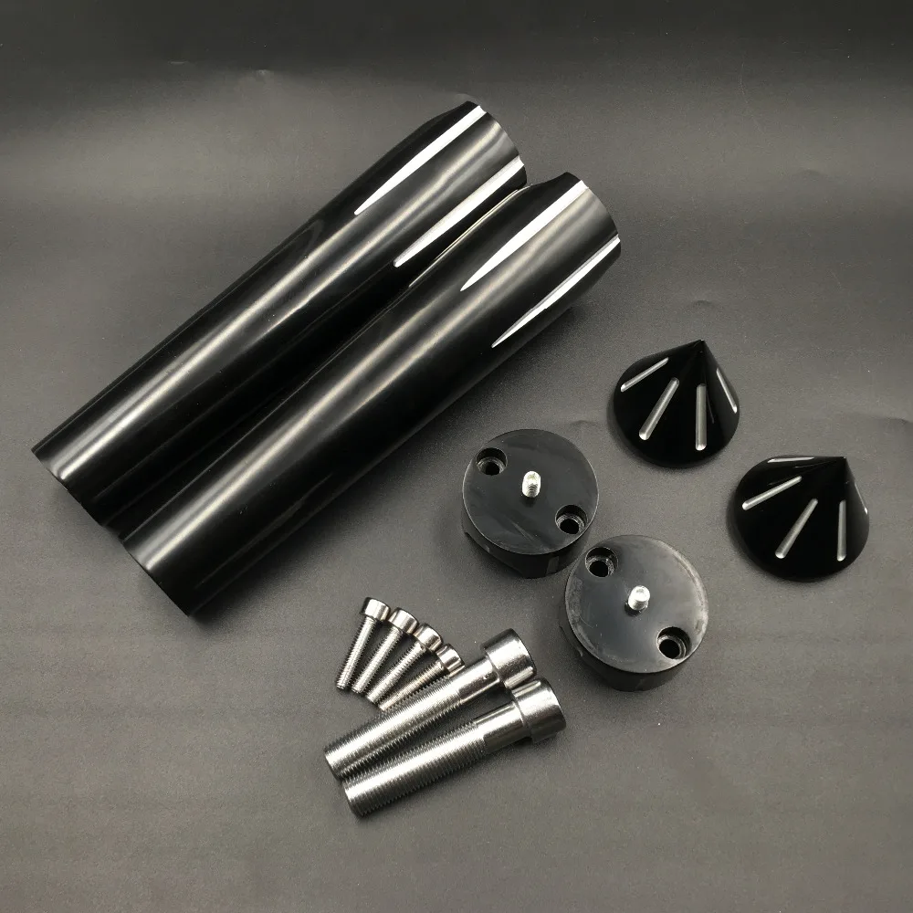 Черная Алюминиевая Заготовка 1 дюйм для руля Harley Softail Dyna Sportster Custom New 8 &quotRise|Руль