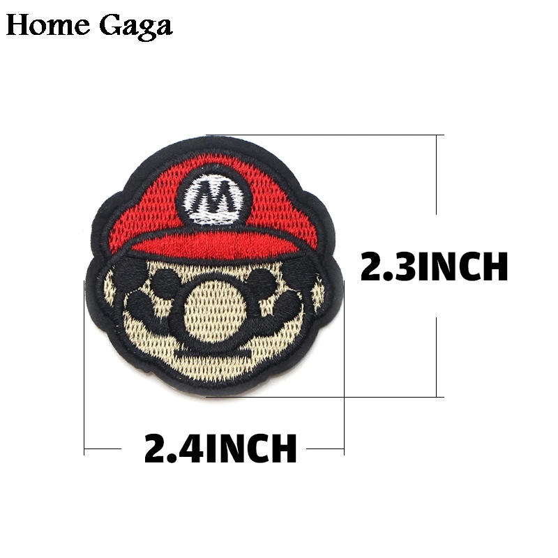Homegaga Супер Марио Мультяшные нашивки DIY эмблемы с вышивкой Утюг на шитье pour одежда аппликация аксессуары стикер D1829