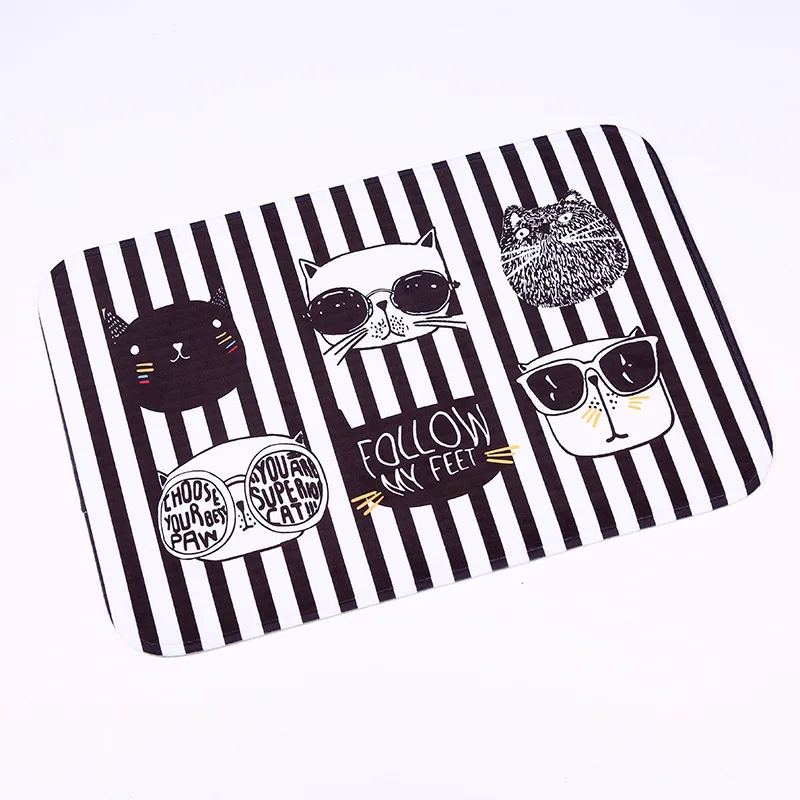 BLRISUP мультфильм коврик с изображением кошки Противоскользящий дверной вход