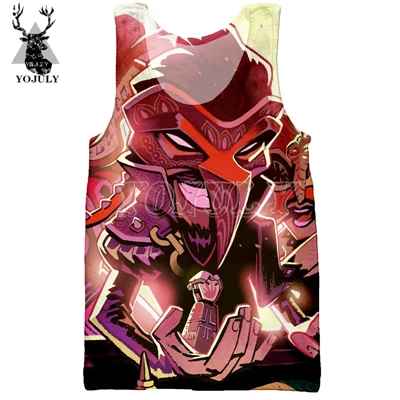 Vest YOJULY унисекс модные 3d печати Топы Для мужчин Для женщин летние пляжные спортивные Фитнес Повседневное уличная аниме Harajuku майка VE06 - Цвет: Vest