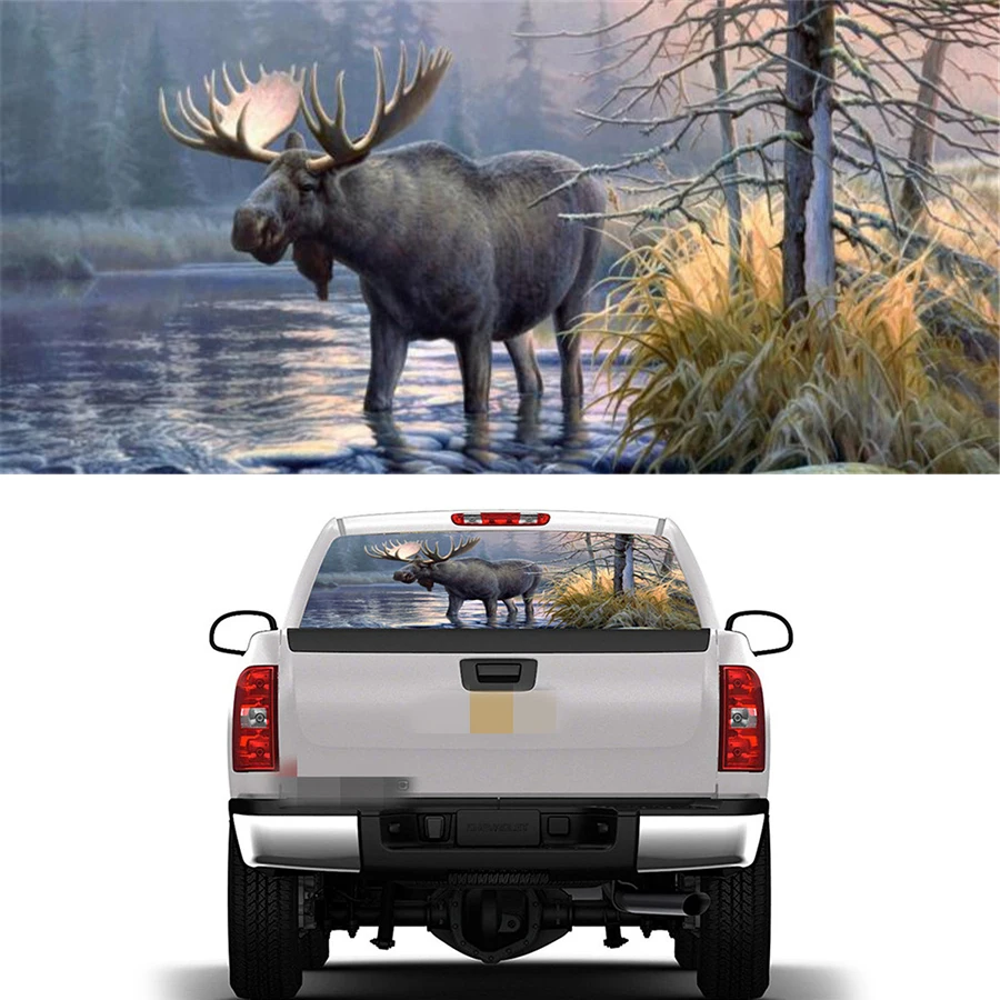 Наклейка на заднее окно 22 &quotx 65&quot наклейка лесные животные Moose для грузовика