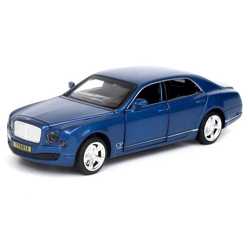 blue no box 1/32 модель автомобиля из сплава Mulsanne, игрушка, 6 открывающихся дверей, металлическая автоматическая модель литья под давлением, имитирующая светильник, детский подарок для коллекции игрушек - Цвет: blue no box
