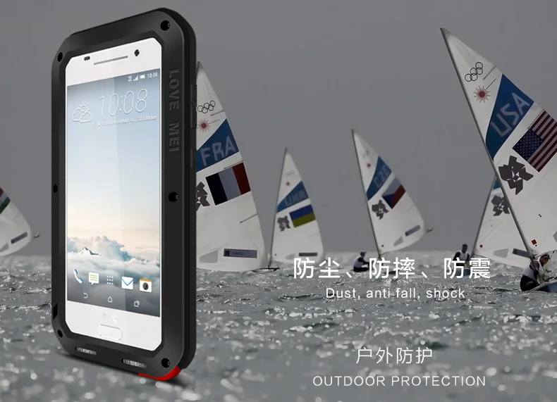 Для HTC One A9 Love Mei ударопрочный металлический алюминиевый чехол для A9w 5 0 дюймов три