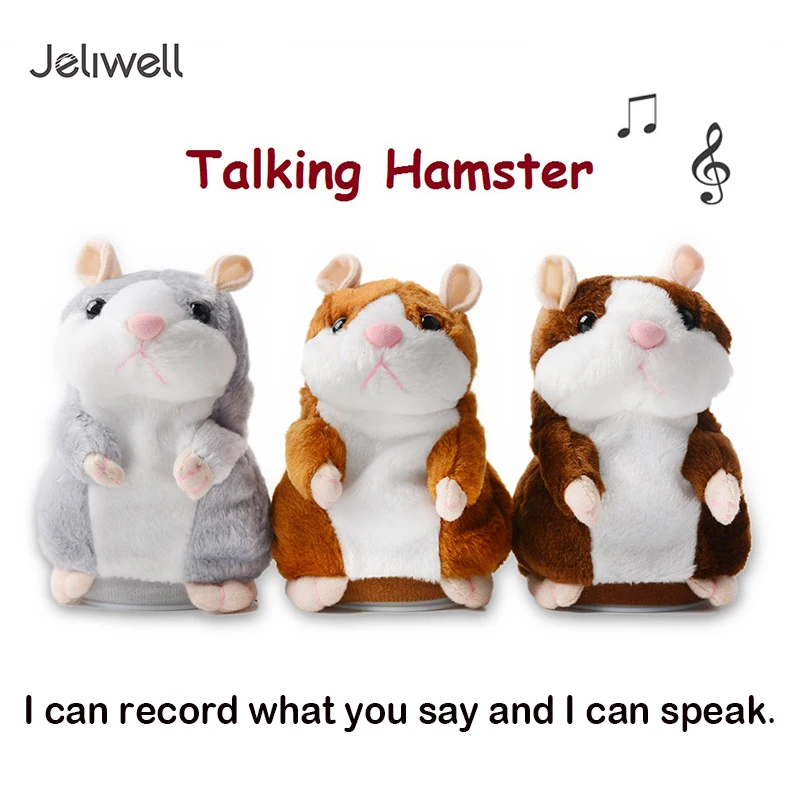 Jeriwell записывающие говорящие игрушки хомяк мышь панда ходьба Кинологический