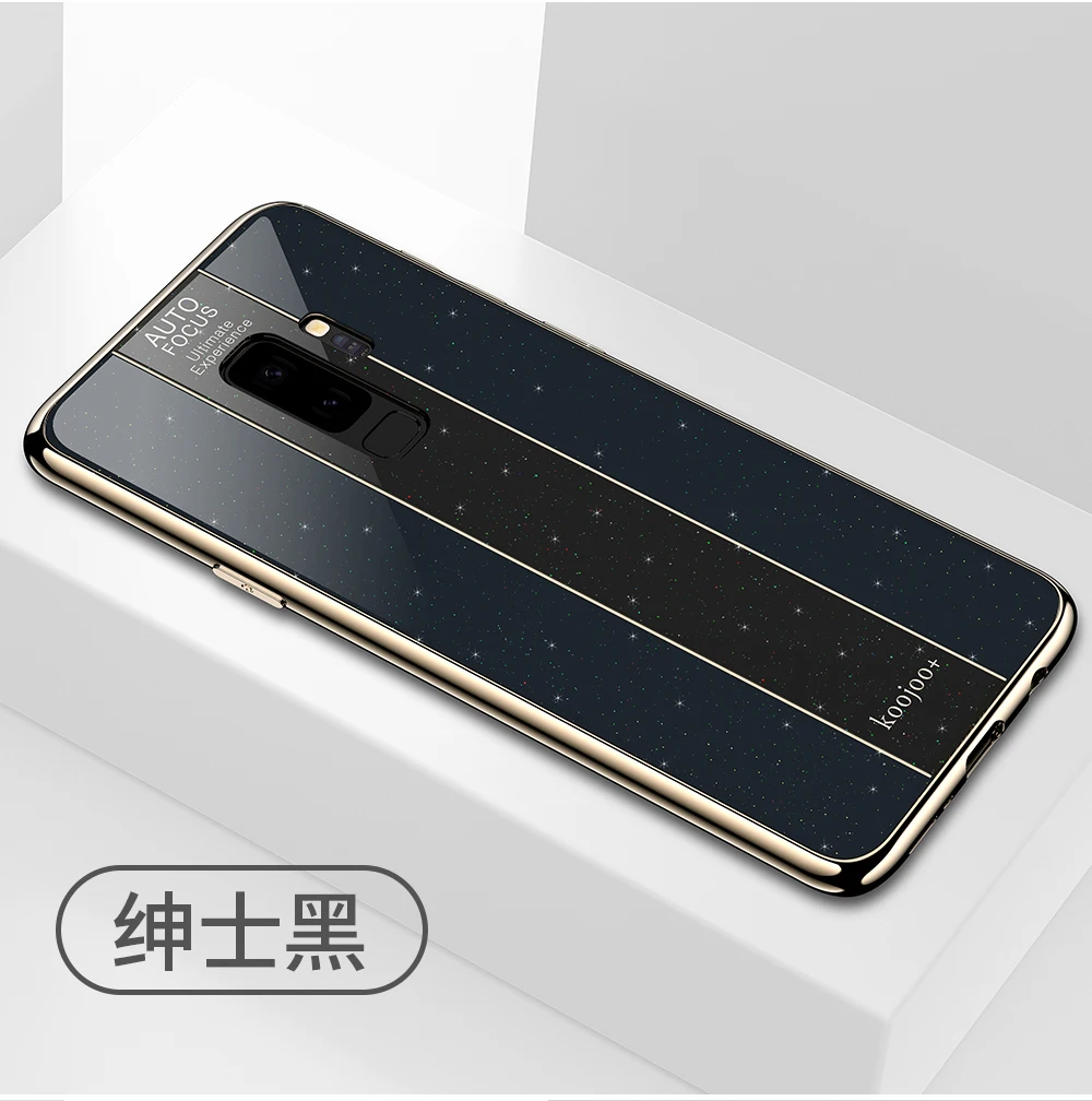 YueTuo Coque, чехол, чехол, для samsung Galaxy S9 Plus S 9 S9Plus, роскошный блестящий чехол из закаленного стекла для задней панели телефона 360 чехол s