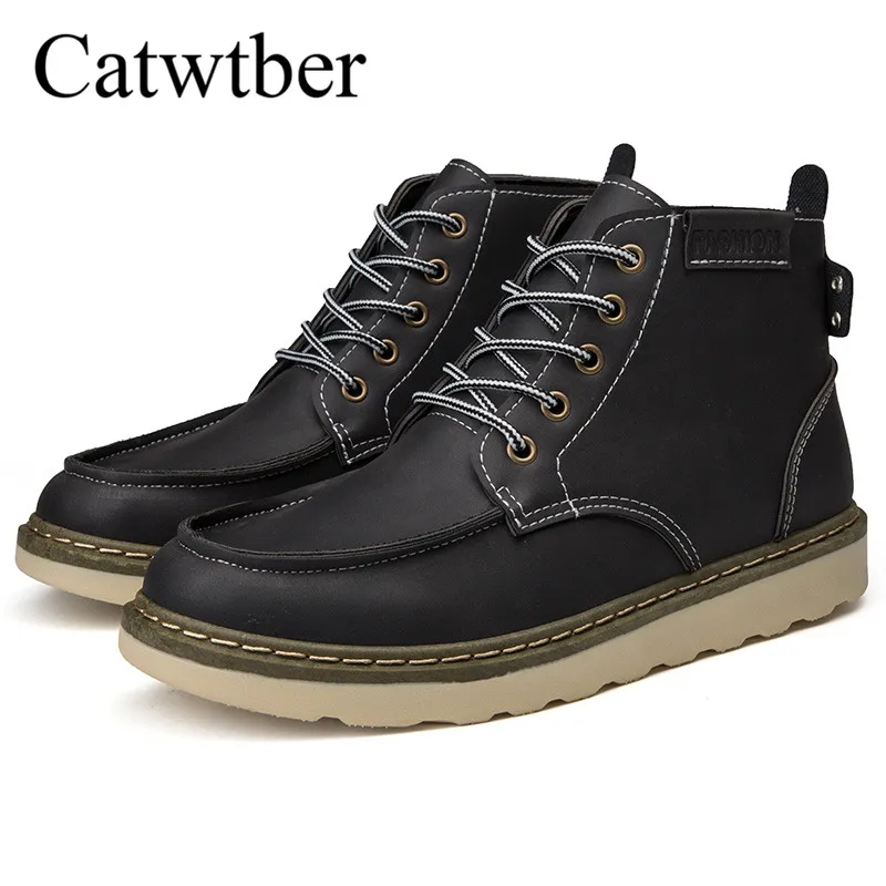 Catwtber сапоги Мужская обувь новая мода осень-зима Мужские ботинки Винтаж