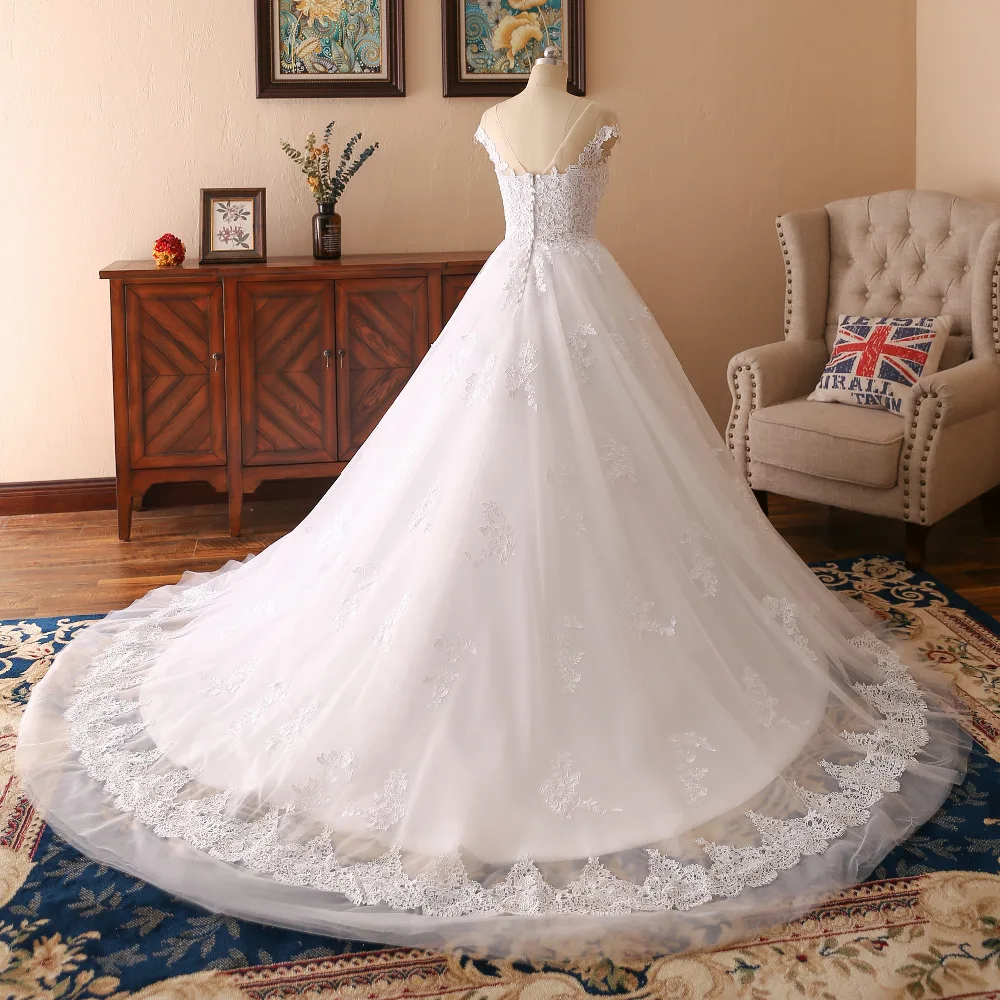 Lover Kiss Vestido De Noiva, свадебные платья с рукавами-крылышками для невесты, кружевное свадебное платье, халаты de mariee