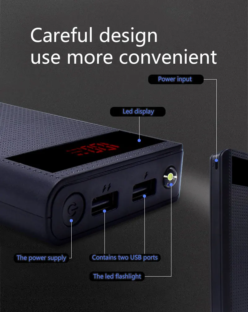 2018 New 30000MAh Power Bank with LED Screen Display Dual USB Charging External Battery Charger Portable For Samsung | Мобильные