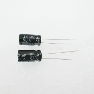 Алюминиевый электролитический конденсатор 6,3*11, 20 шт.лот, 33 мкФ, 50 в, электролитический конденсатор 50 в, 33 мкФ