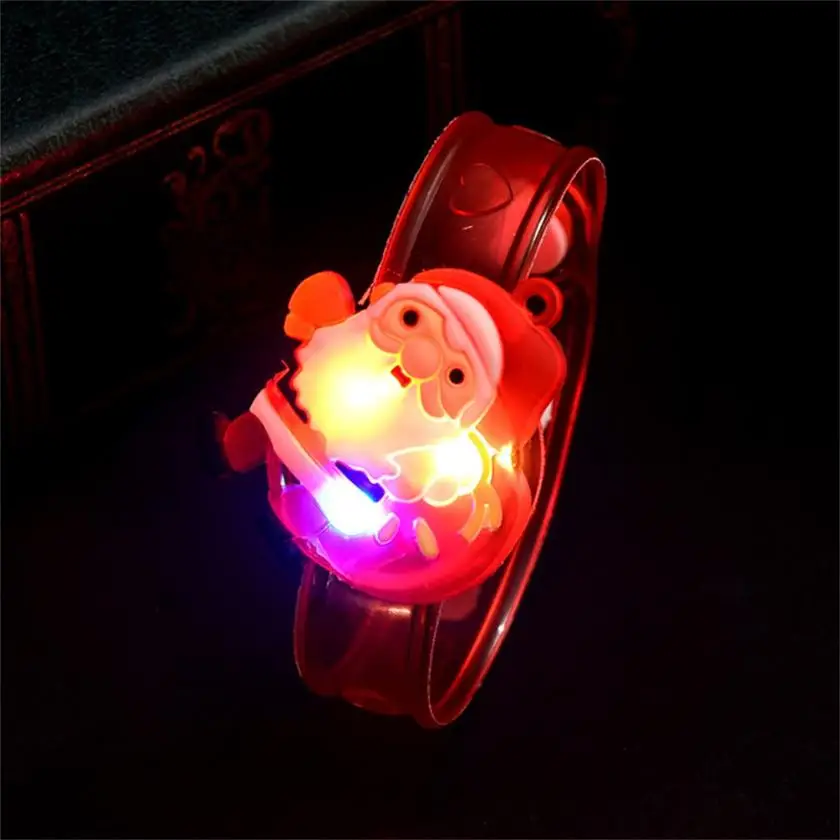 

2020 Hot Sale Cute New Style Children Toy Cartoon Animals And Flowers Night Light Plastic Wrist Belt Christmas Toy Dropshopping