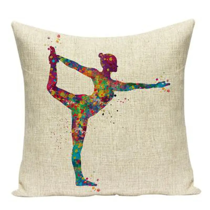 Southeast Asia Buddha Cushion Zen Meditation Buddha Statue Watercolor Musical Instruments Skull Pattern Creative Sofa Pillows