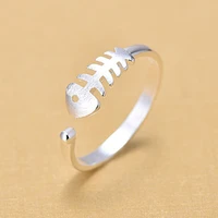 classic accessories silver color rings open finger fish rings for women new mothers day bridesmaid gifts