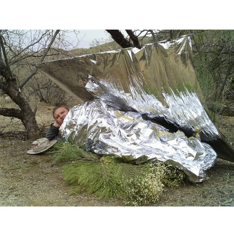Взрослые портативные складные для улицы безопасность выживание удержание тепла
