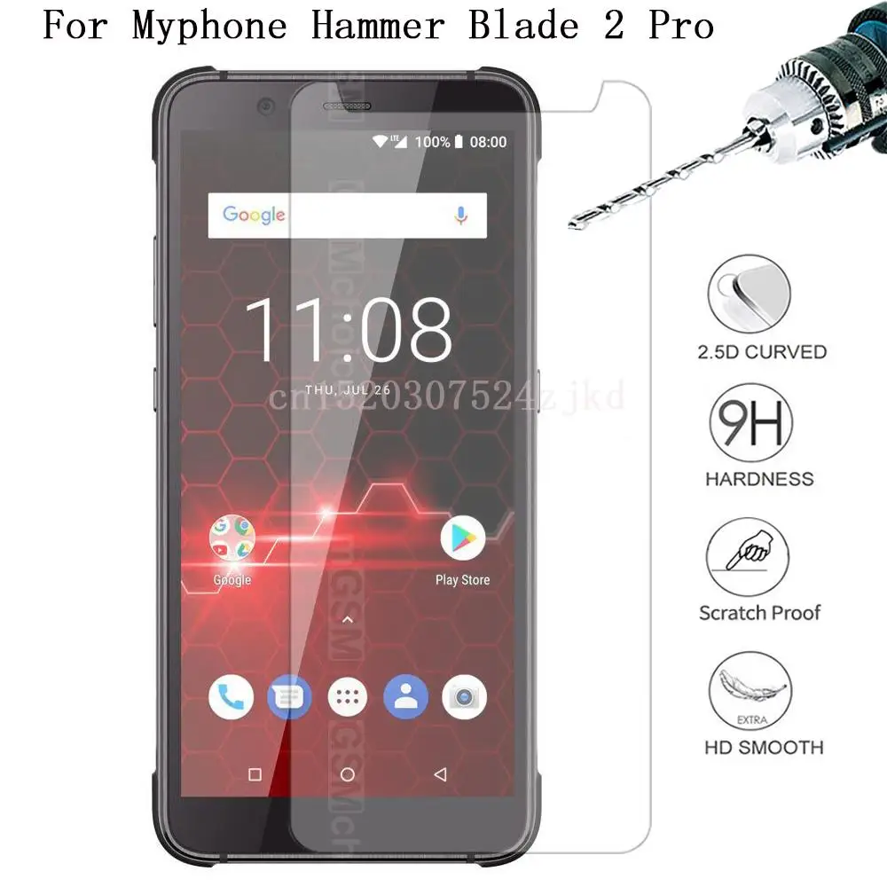 Защита экрана для телефона Myphone Hammer Blade 2 Pro закаленное стекло пленка смартфона