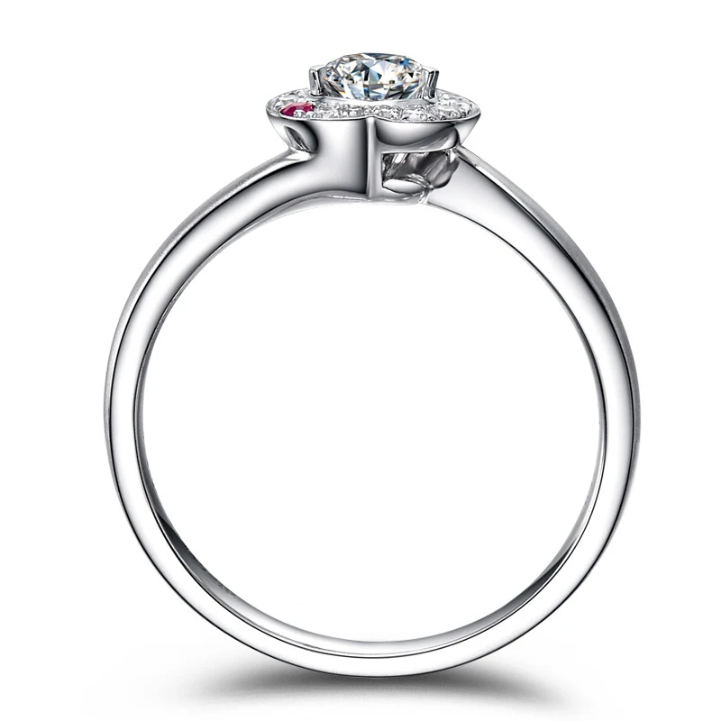 0.4CT S925 Женское Обручальное кольцо цельное серебро 925 пробы ювелирное изделие с