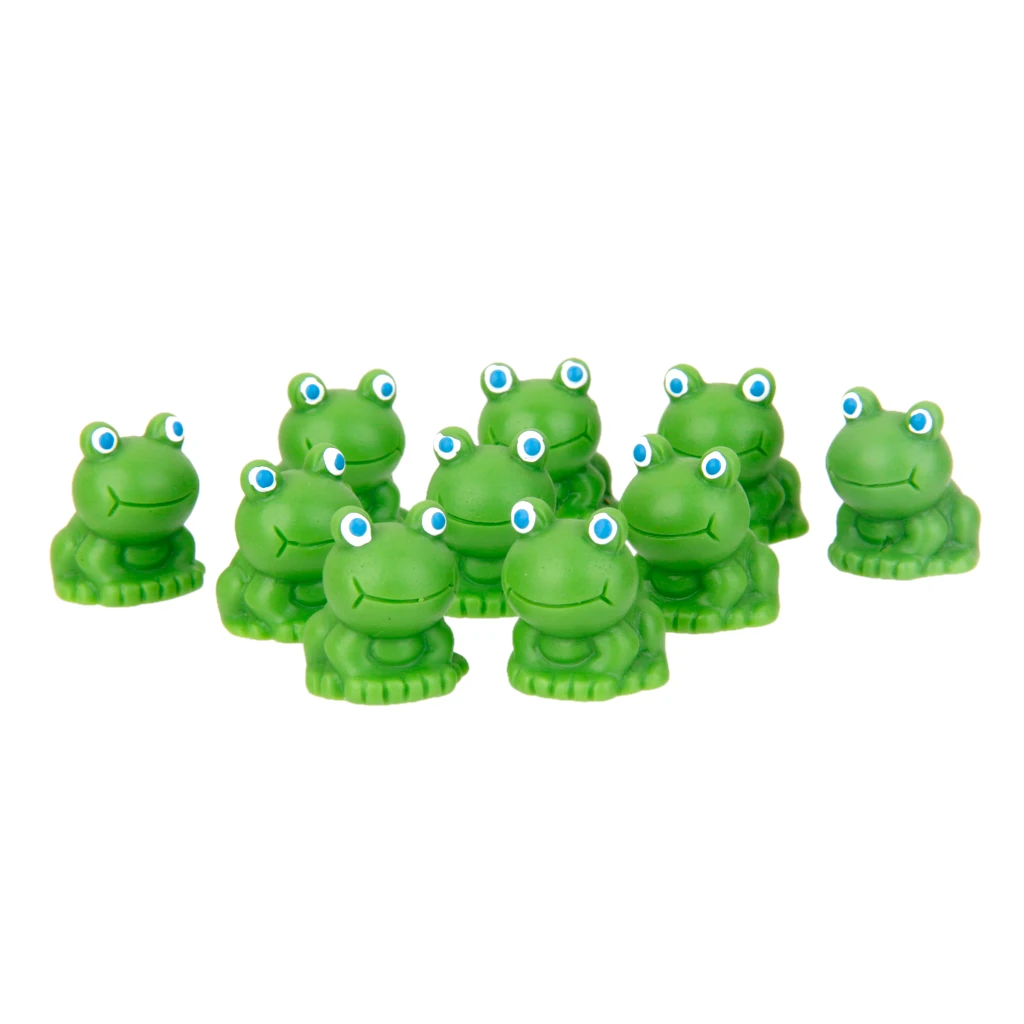10Pcs Miniature Blue Eye Frog Fairy Garden Moss Micro Landscape Bonsai Decor Craft | Дом и сад