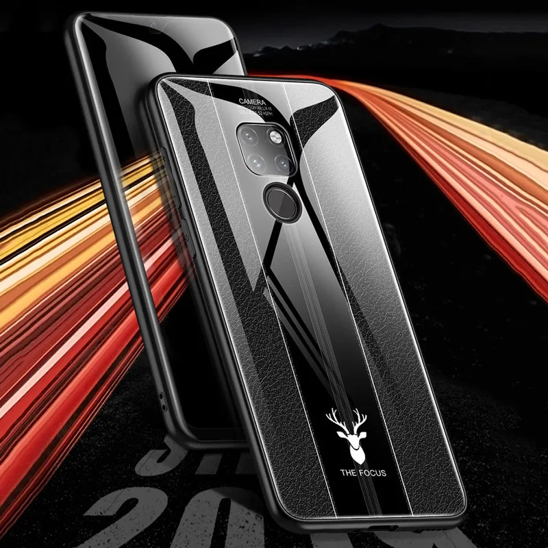Для huawei mate 20 Pro Чехол с кожаной текстурой для X Porsche дизайн стеклянная крышка RS |