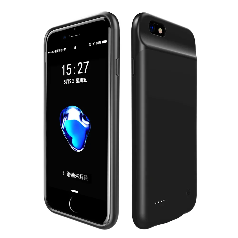Тонкий мягкий чехол с аккумулятором для iphone x xr xs max 3200/4000 мАч зарядным устройством