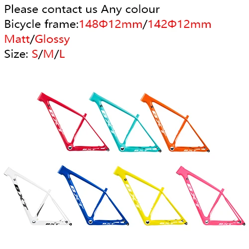 148mm Full colour Новинка 29er полная карбоновая рама 148*12 мм MTB карбоновая рама для велосипеда Рама для горного велосипеда используется для гоночного велосипеда велосипедные части - Цвет: 148mm Full colour